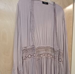 Lavender lilac boho Cardigan Duster top M L